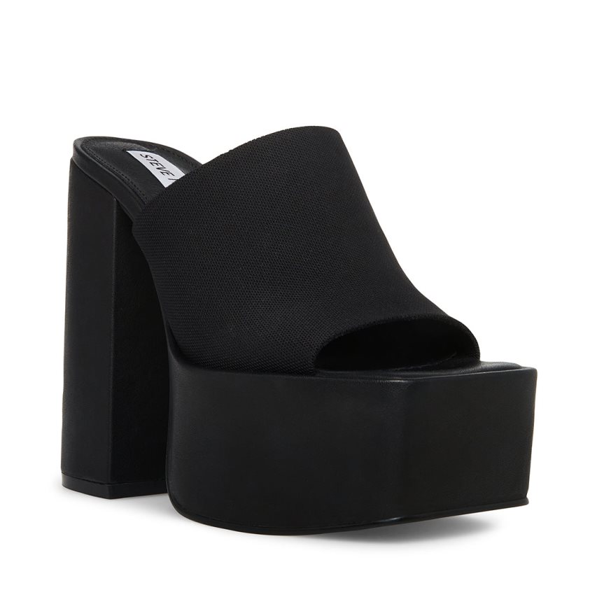 Black Steve Madden Tristyn Women's Mules | PH 4861MTL